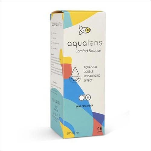 Aqualens Comfort Contact Lens Solution 500 ML - Buffered Isotonic Saline, PH 7.2-7.8 | Cleanses, Disinfects, Moisturizes, Soothes Eyes