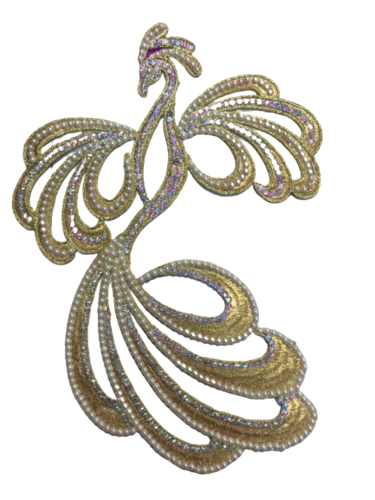 Embroidery Patches - Cotton & Polyester Blend with Diamond Accents | Embroidered Patterns, Stone Decorations, Elegant Craftsmanship