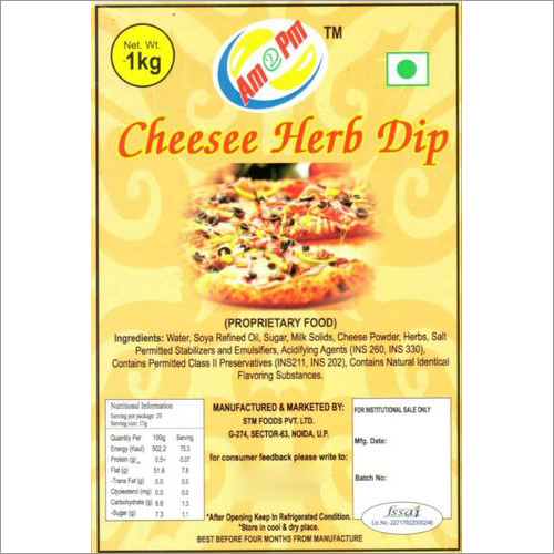 Cheese Herbs Dip - Cream Form, Grade A | Easily Digestible, Ideal for Household and Hotel Use, Versatile Food Companion