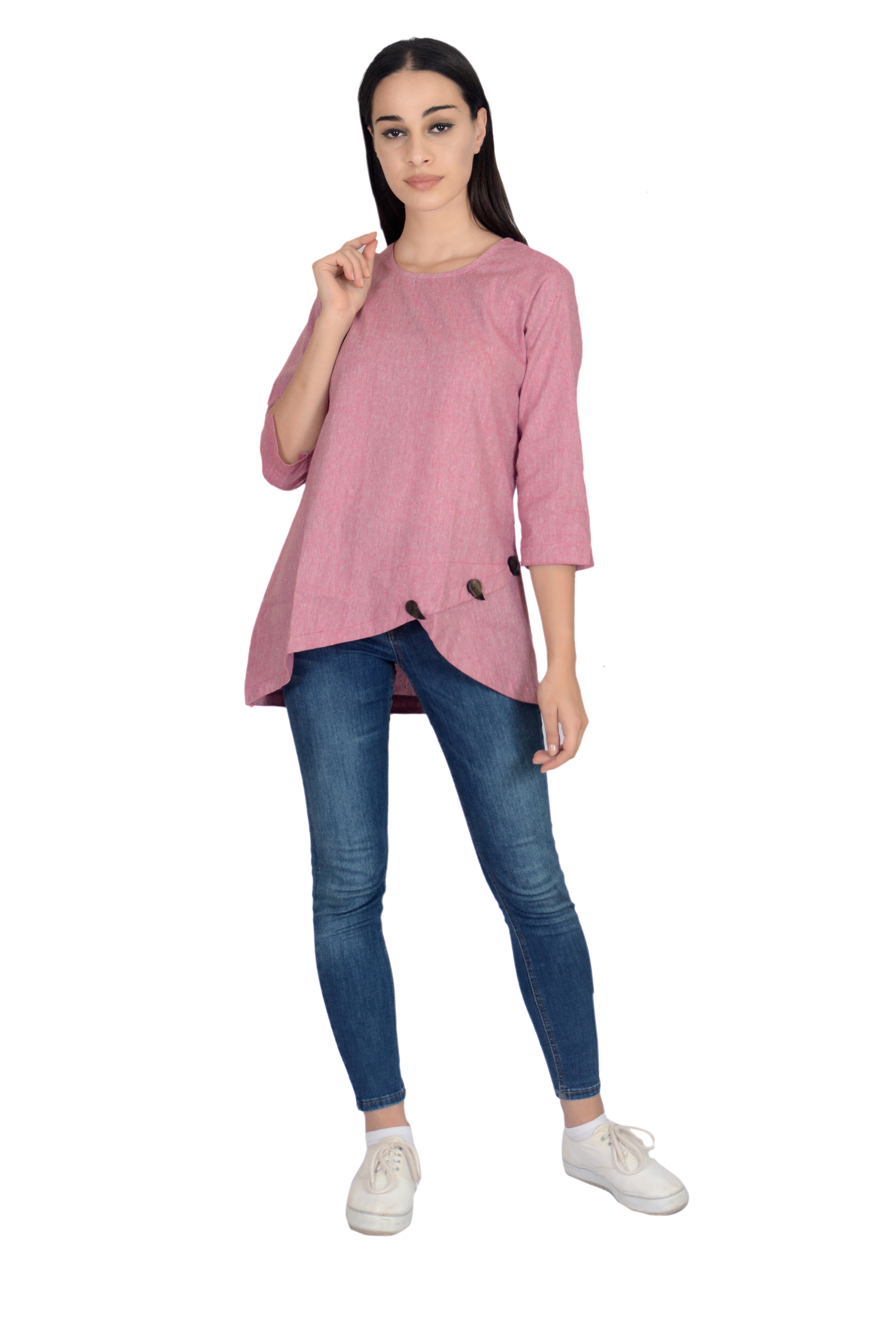 Remtex Women Cotton Top Pink
