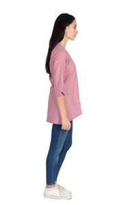 Remtex Women Cotton Top Pink