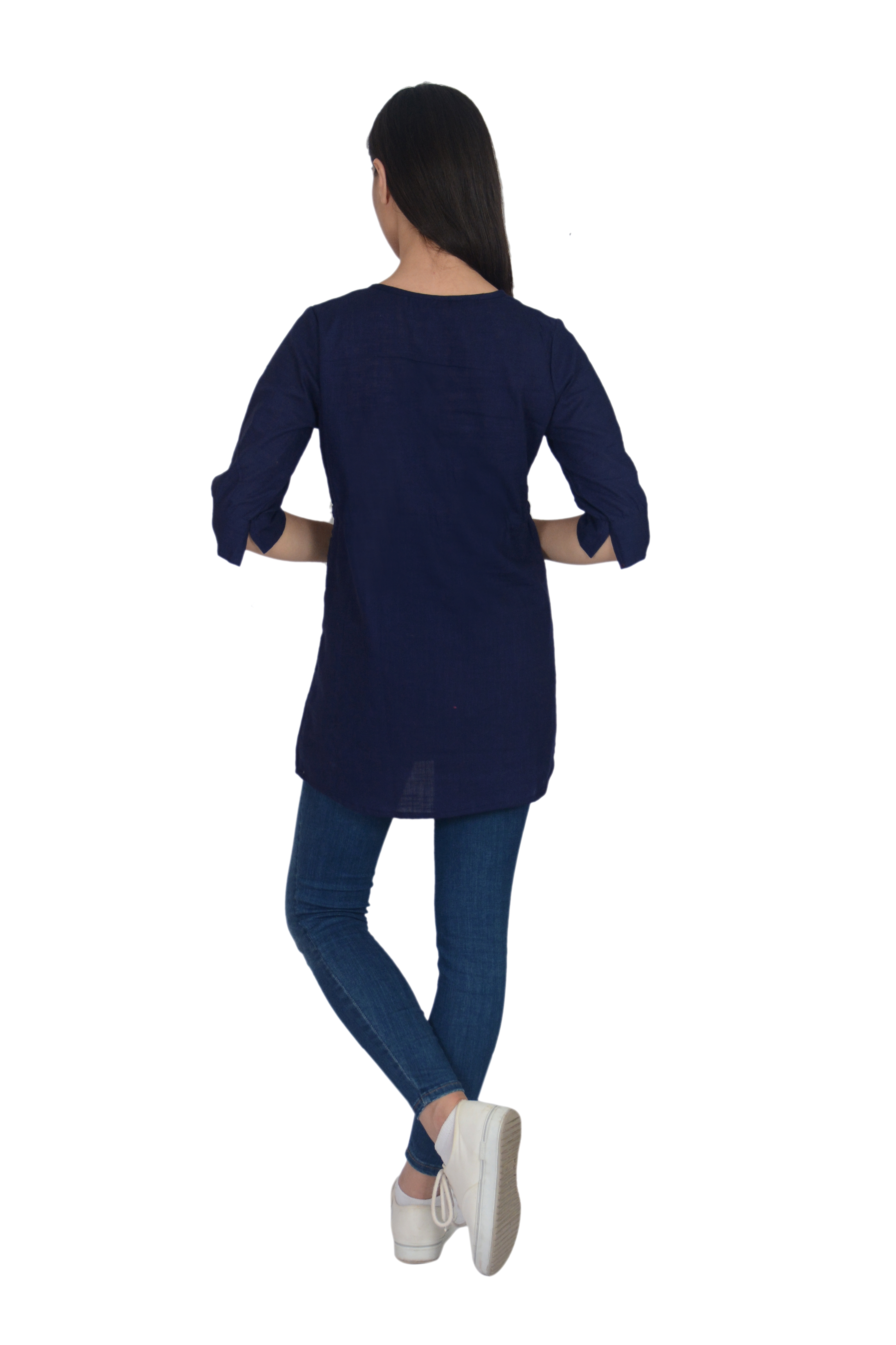 Remtex Women Cotton Blue Casual Top