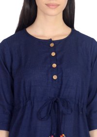 Remtex Women Cotton Blue Casual Top