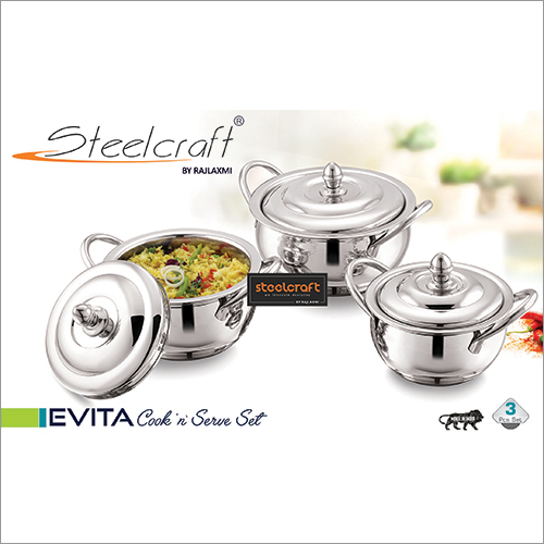 Evita Stainless Steel Cookware And Serving Set