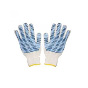 Dotted Cotton Knitted Gloves