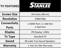 Stanlee India 24 Inch Pro X3 HD LED TV