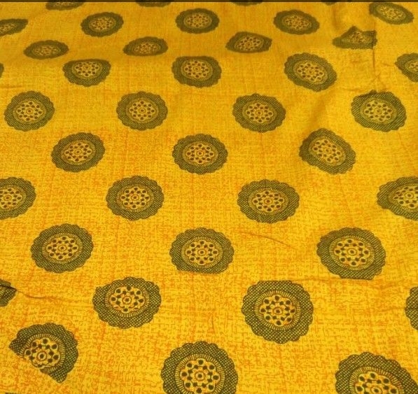 Rayon Golden Ptinted Fabrics