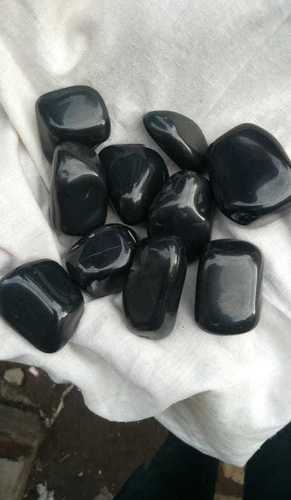 High Quality Best Sale Decoration Jet Black Double Polished Pebble