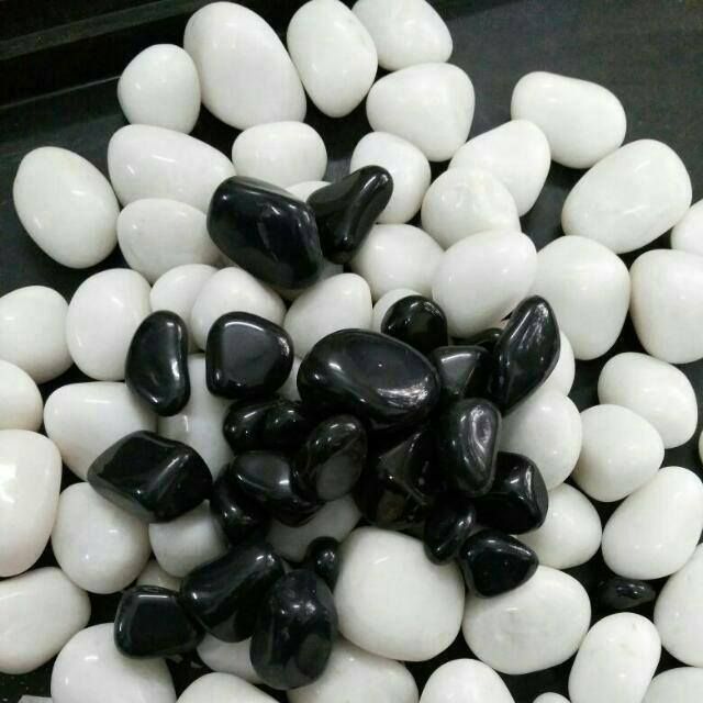 High Quality Best Sale product in india Decoration Jet Black Double Polished Pebble
