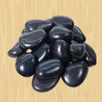 High Quality Best Sale Decoration Jet Black Double Polished Pebble