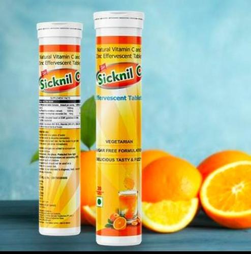 Effervescent Tablet - Small Round Tablet, Orange Flavor | 30 Tablets in a Convenient Tube, One Tablet Daily