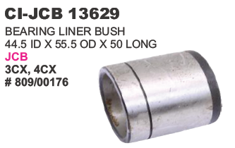 Bearing Liner Bush JCB - Steel, 44.5mm ID x 55.5mm OD x 50mm Length, Durable Precise Fit
