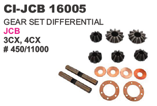 Gear Set Differential JCB - Steel Copper Varied Dimensions | Durable Precise Reliable Efficient Long-Lasting