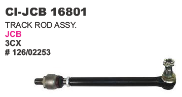 Track Rod Assy JCB - Steel, 70cm Length, Black Finish, M16 Thread | Durable, Precise, Reliable