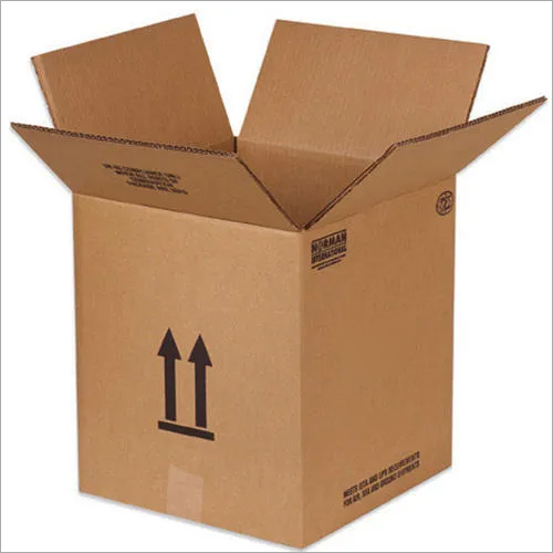 Printed Corrugated Box - Rectangular Design, Brown and Other Color Options | Custom Size for Electronic Industrial Use