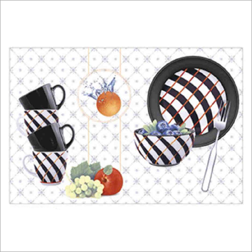 Kitchen Fancy Wall Tiles - Ceramic 12x18 Inches, Black, 8mm Thick | Durable, Glossy Finish, Stain & Water Resistant, Easy Installation