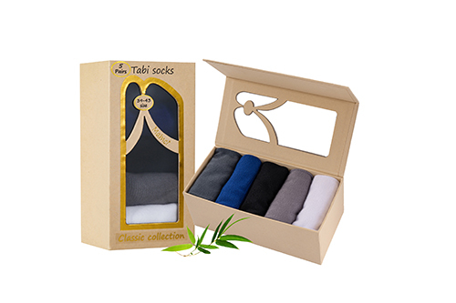 Bamboo Tabi Men/Women Socks Set In Designer Gift Box Elasticity: Middle