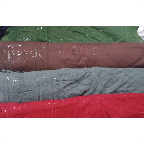 Rayon Chikan Fabric