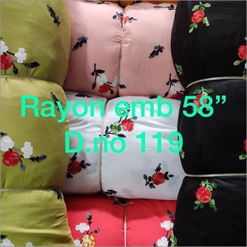 Rayon Dyed Embroidery Fabric