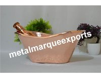 Copper Hammered Ice Bucket