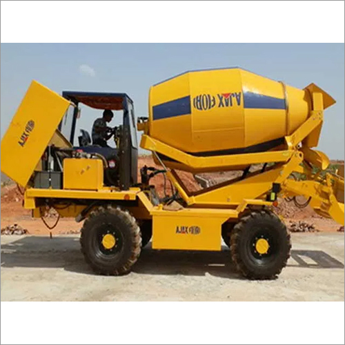Self Loading Mobile Concrete Mixer Machine - 3.5 Cubic Meters Capacity 1.5 Cubic Meters Drum Size 2.5 Tons Max Loading | Diesel Engine Pneumatic Wheels High Efficiency Easy Operation Compact and Versatile