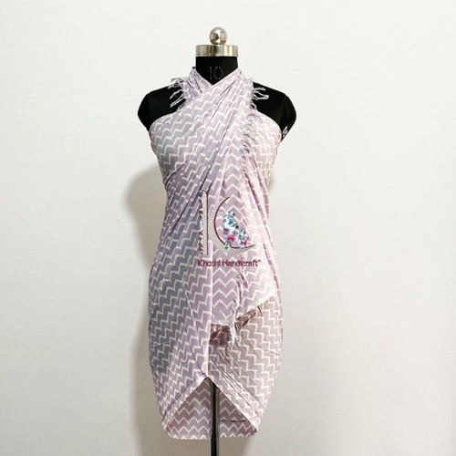 Soft Cotton Beach Wear Wrap Dress For Women