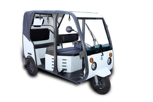White Electric Rickshaw