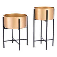 Metal Pot Indoor Planter