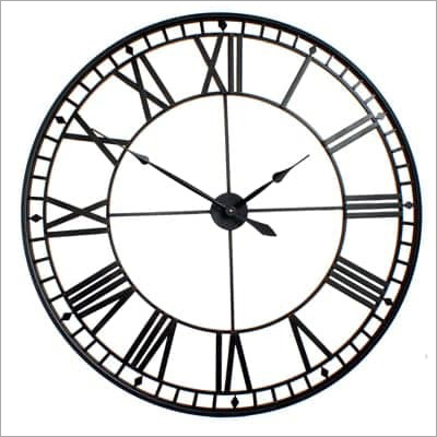 Round Skeleton Wall Clock