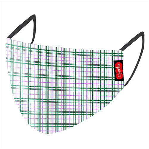 Mens Check Printed Mask