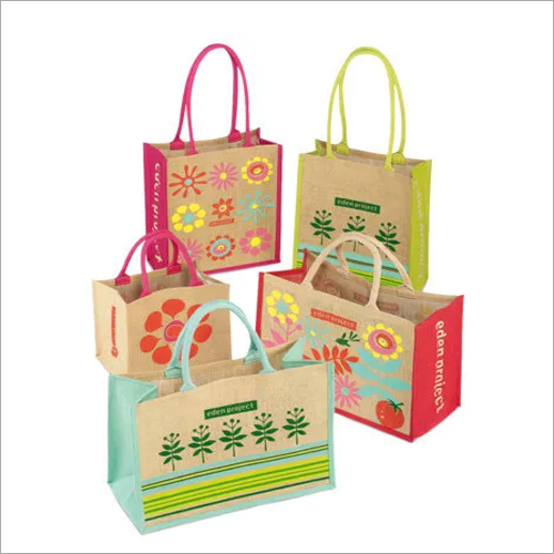 Jute Return Gift Bag - Multi Colors, 2kg Capacity | Long Service Life, Printed Pattern, Customized Sizes and Designs Available