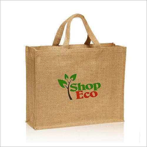 Jute Promotional Bag - Jute Material, Custom Sizes Available, Natural Jute Color, Webbing Cord Handle | Long Service Life, Printed Pattern, Multi-Color Options