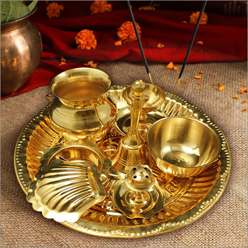 Brass Pooja Thali Set