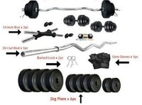 Kd Weight Home Gym Dumbbell Set - Pvc & Rubber Material, 10-40 Kg Size | Unbreakable, Long Lasting, Accurate, Complete In-box Contents