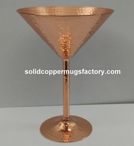 Copper Hammered Goblet
