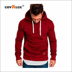 Mens Plain Hooded Sweatshirt