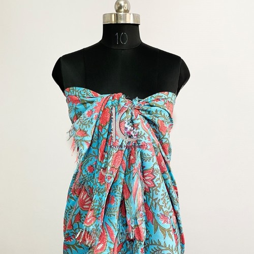 Hand Block Printed Beach Wear Sarong
