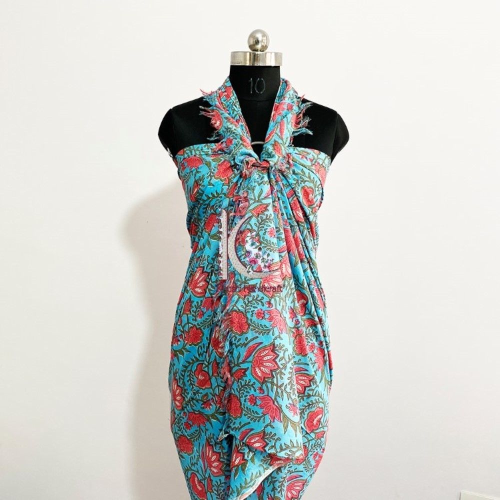 Hand Block Printed Beach Wear Sarong