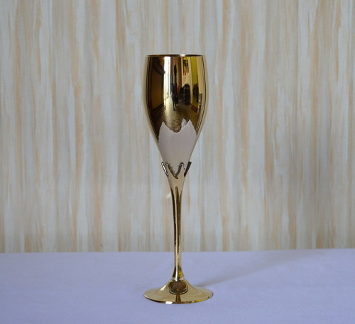 Brass Nickel Plated Fancy Wine Goblet