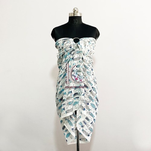 Pure Cotton Beach Wear Fish Pareo Sarong