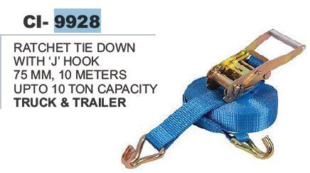 Ratchet Down with J Hook 75MM 10 Meter