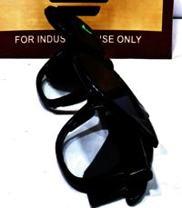 Industrial Safety Glasses - Polycarbonate Material, Clear Lens, Black Frame | Ansi Z87.1+ Certified, Adjustable Nose Pads