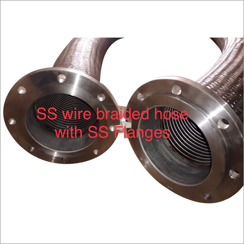 SS Wire Braided Hose With SS Flanges