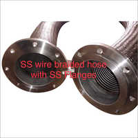 SS Wire Braided Hose With SS Flanges