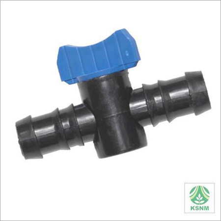 Straight barbed connector with valve / 16 mm