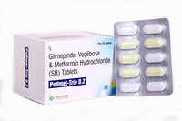 Voglibose 0.2 + Glimipride 2mg+metformine 500mg(sustain Release+b