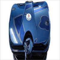 Motorcycle Side Box - Aluminum, 45x35x25 Cm, 30 Liters | Blue Color, Quick Release Mounting, Key Lock Security