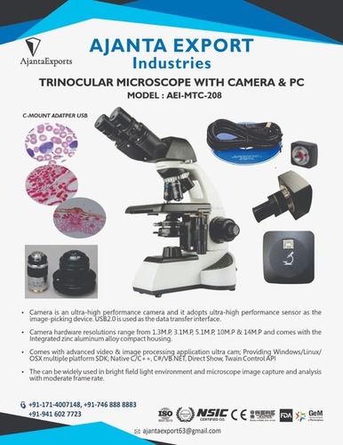 Microscope Trinocular with camera and PC