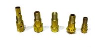 Contact Tip Holder - Brass, M16 X 1 Thread, 50mm Length, 10mm Diameter, Gold Color, 50g Weight, Pack Of 5