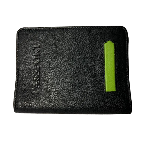 Black Leather Passport Holder By OXIMS EXPORTS LLP